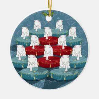 Twelve Cats Drumming... Ceramic Tree Decoration