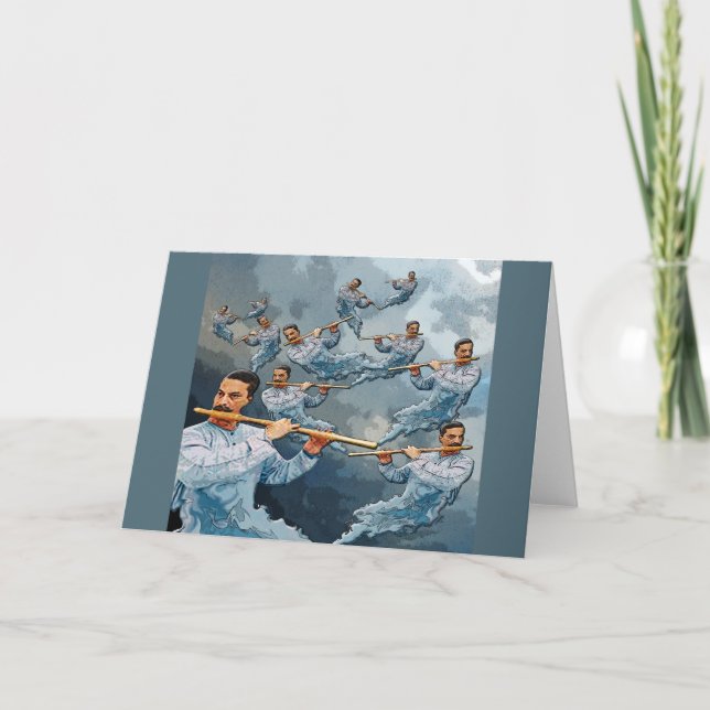 Twelve Days of Christmas - Eleven Pipers Piping Holiday Card (Front)