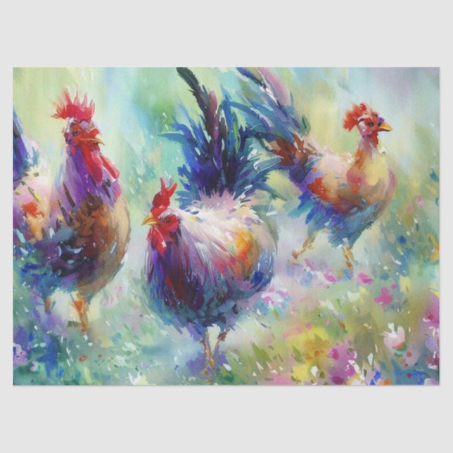 Twelve Days of Christmas: French Hens (C), Tissue Paper (Front)