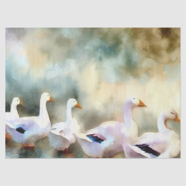 Twelve Days of Christmas: Geese A-Laying, (A), Tissue Paper (Front)