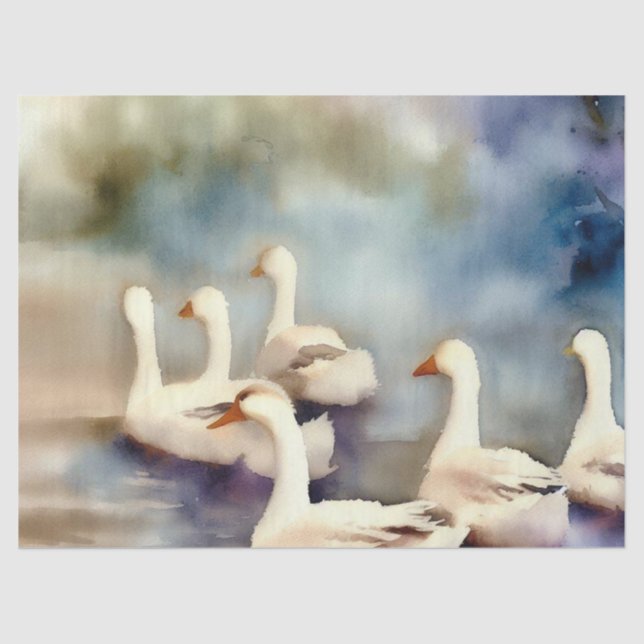 Twelve Days of Christmas: Geese A-Laying, (B), Tissue Paper (Front)