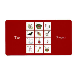 Twelve Days of Christmas Gift Labels