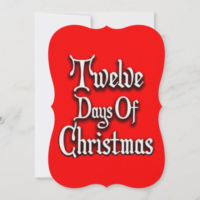 Twelve Days of Christmas Invitation (Front)
