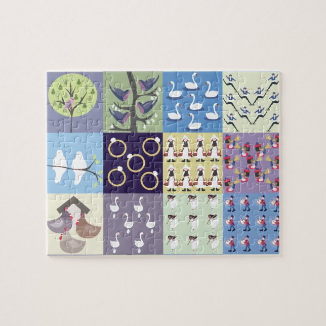 Twelve Days of Christmas Jigsaw Puzzle (Horizontal)