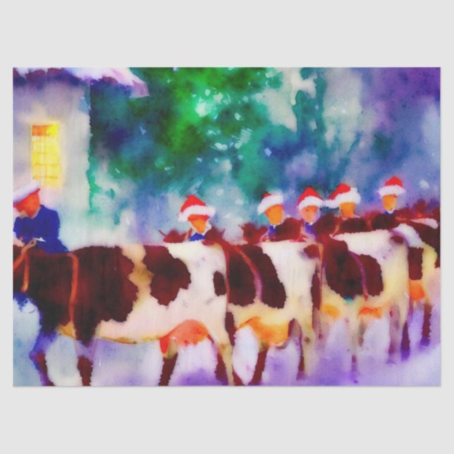 Twelve Days of Christmas: Maids A-Milking (B), Tissue Paper (Front)