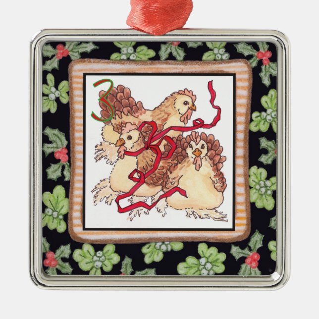 Twelve Days of Christmas Metal Tree Decoration (Front)