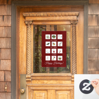 Twelve Days of Christmas My True Love Window Cling