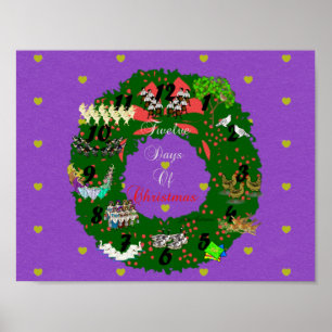 Twelve Days of Christmas Poster