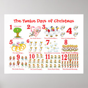 Twelve Days of Christmas Poster