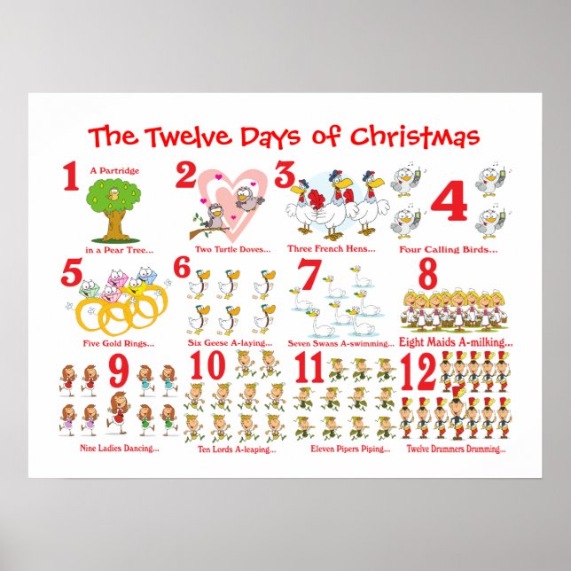 Twelve Days of Christmas Poster (Front)