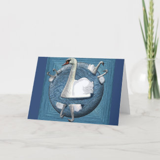 Twelve Days of Christmas - Seven Swans a-Swimming Holiday Card