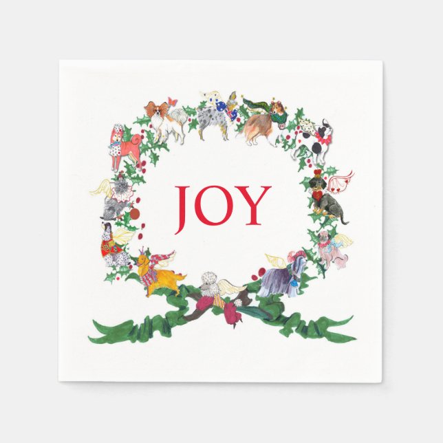 Twelve Dogs of Christmas 2015, v.2 Napkin (Front)
