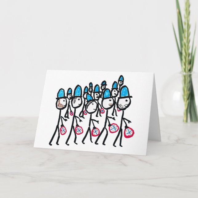 Twelve Drummers Drumming Holiday Card (Front)