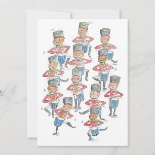 Twelve Drummers Drumming Invitation