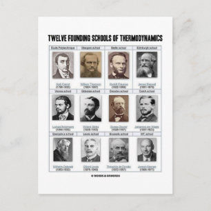 Twelve Founding Schools Of Thermodynamics Postcard