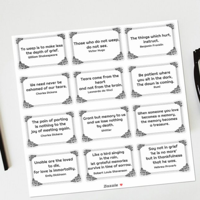 Twelve Grief Quotes in Rose Corner Frame Drawing (Creator Uploaded)