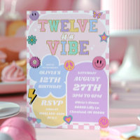 Twelve Is A Vibe Preppy Patch 12th Birthday Party