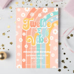 Twelve Is A Vibe Rainbow Daisy 12th Birthday Party Invitation<br><div class="desc">This is a Twelve Is A Vibe Rainbow & Daisies Groovy Retro 12th Birthday Party Invitation!</div>