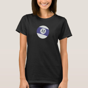 Twelve Number 12 Lucky Purple Ball Billiard Pool P T-Shirt