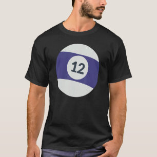 Twelve Number 12 Lucky Purple Ball Billiards Pool  T-Shirt