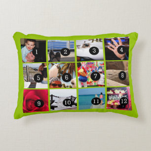 Twelve of Your Photos to Make Your Own Gift Easily Decorative Cushion