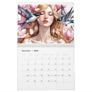 Twelve Shades of Her – Watercolor Calendar 2026