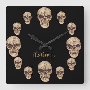 twelve skulls clock