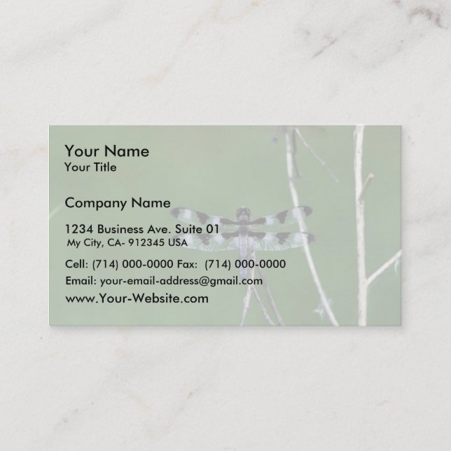 Twelve-Spot Skimmer Business Card (Front)