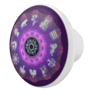 Twelve Tribes Ceramic Knob