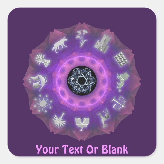 Twelve Tribes Square Sticker (Front)