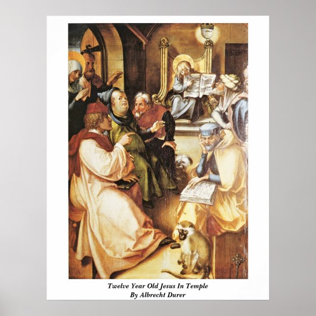 Twelve Year Old Jesus In Temple By Albrecht Durer Poster (Front)
