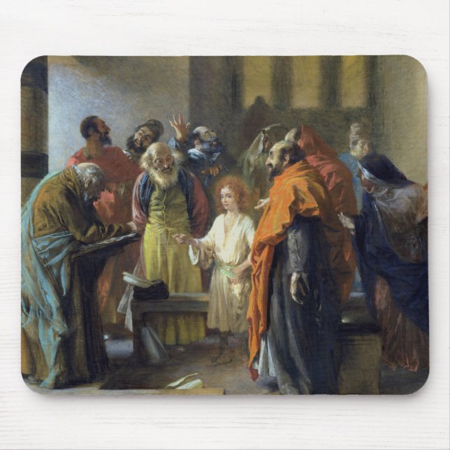 Twelve-year old Jesus in the Temple, 1851 Mouse Mat (Front)