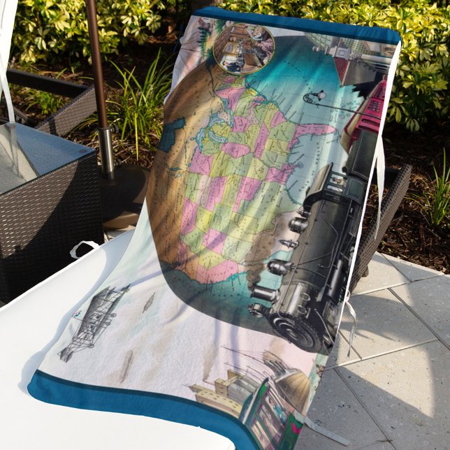 Twentieth Century Transportation, Vintage 1910 Beach Towel (Creator Uploaded)