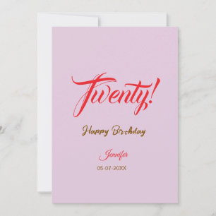 twenty20 letter birthday add name date year red invitation