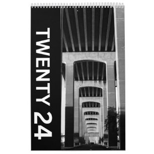 Twenty 24 Black and White - Calendar