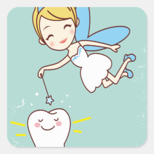 Twenty-eighth February - Tooth Fairy Day Square Sticker