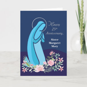 Twenty Fifth 25th Anniversary Religious Life  Card