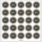 Twenty five 60mm/2.4" labels on 14" sheet Monty