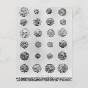 Twenty four coins postcard
