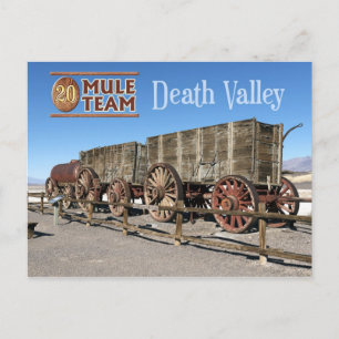 Twenty-mule team wagons, Death Valley, California Postcard