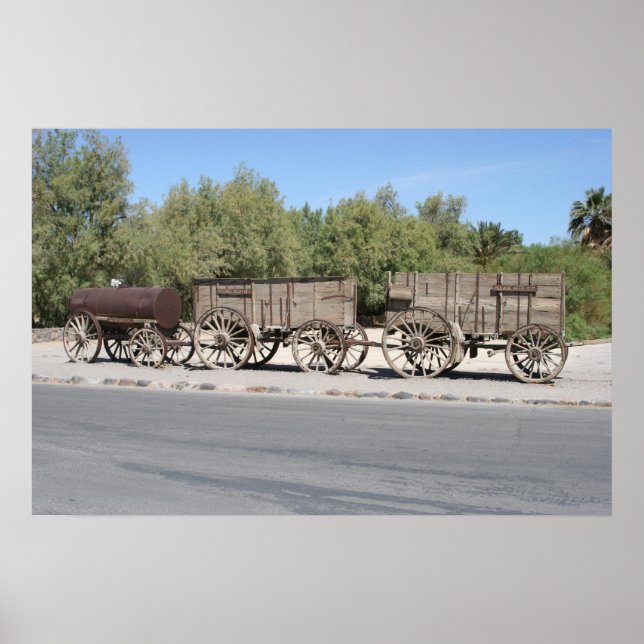 Twenty Mules Pulled These Wagons for 165 Miles To Poster (Front)