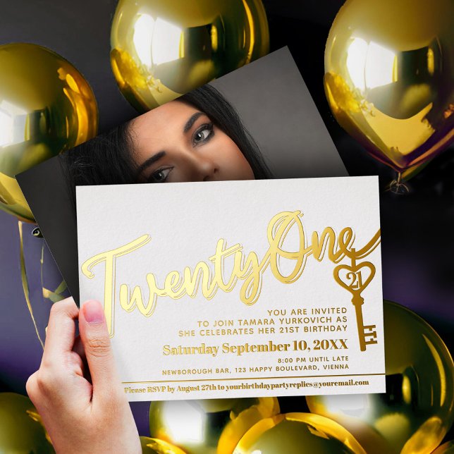 Twenty One 21st Birthday key white gold photo (Creator Uploaded)