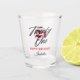Twenty One 21st Birthday Shot Glass