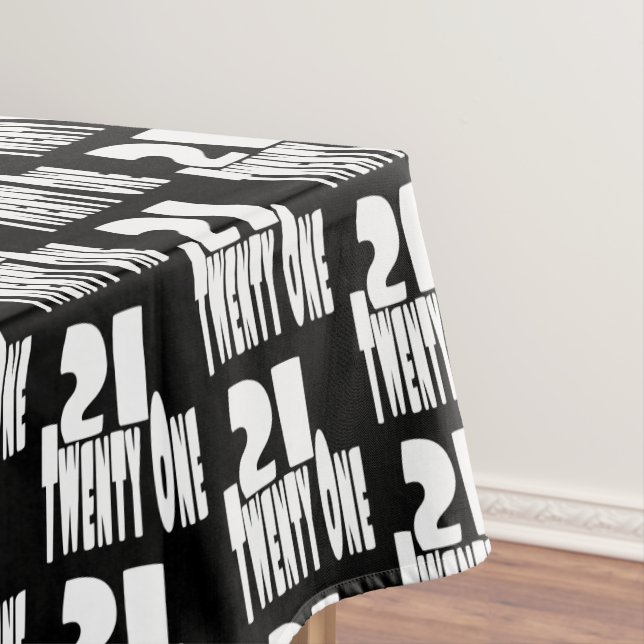 Twenty One 21st Birthday Tablecloth (In Situ)