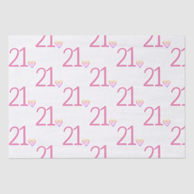 Twenty One Birthday  Tissue Paper (Front)