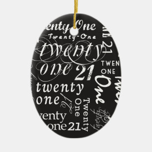 Twenty One Ceramic Tree Decoration