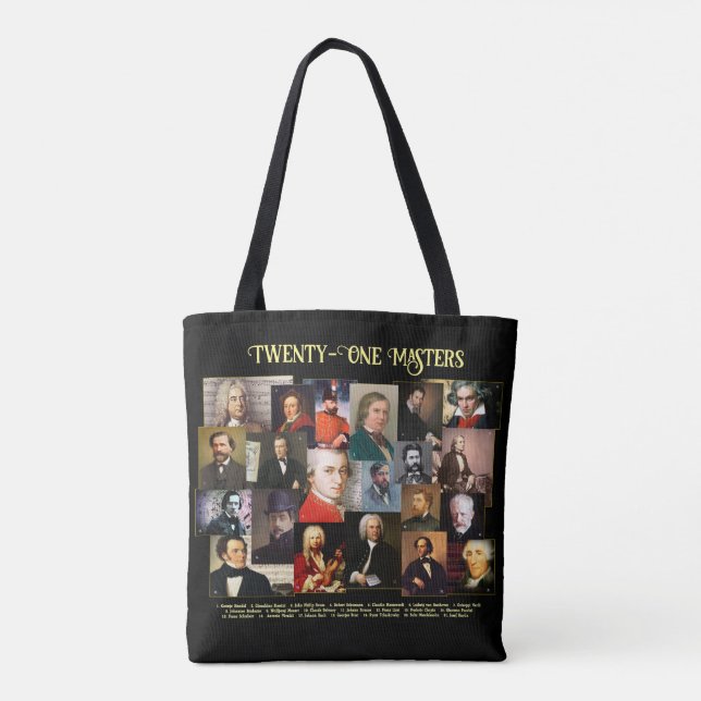 Twenty-One Classical Masters Tote Bag (Back)