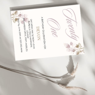 "Twenty-One & Fabulous: Birthday Bash" Invitation
