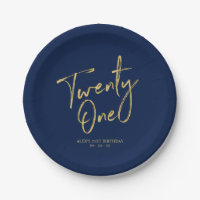 Twenty one | Gold & Navy 21st birthday Party