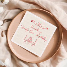 Twenty One Hand Written Drawn Cake Bow Birthday